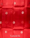 Chilly Red Pure Poona Silk Saree