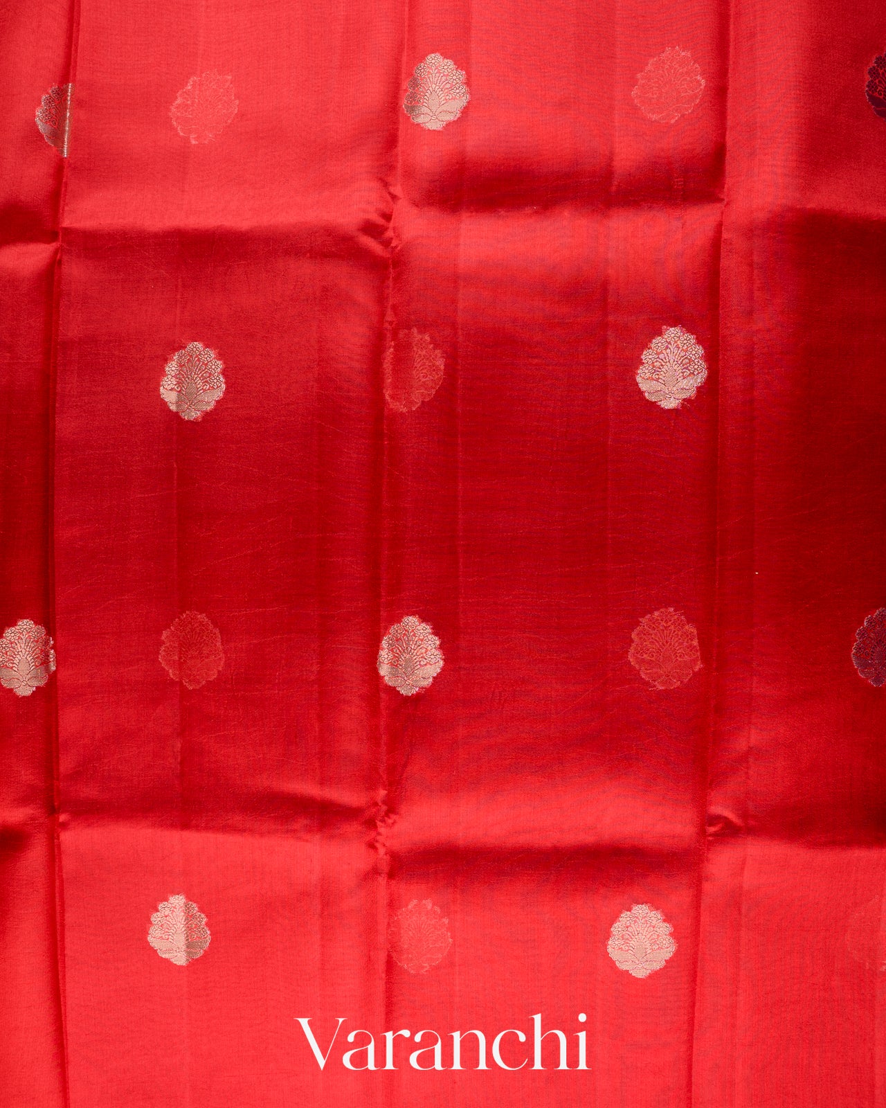 Chilly Red Pure Poona Silk Saree