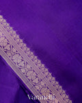 Violet Pure Poona Silk Saree