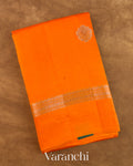 Orange Pure Poona Silk Saree