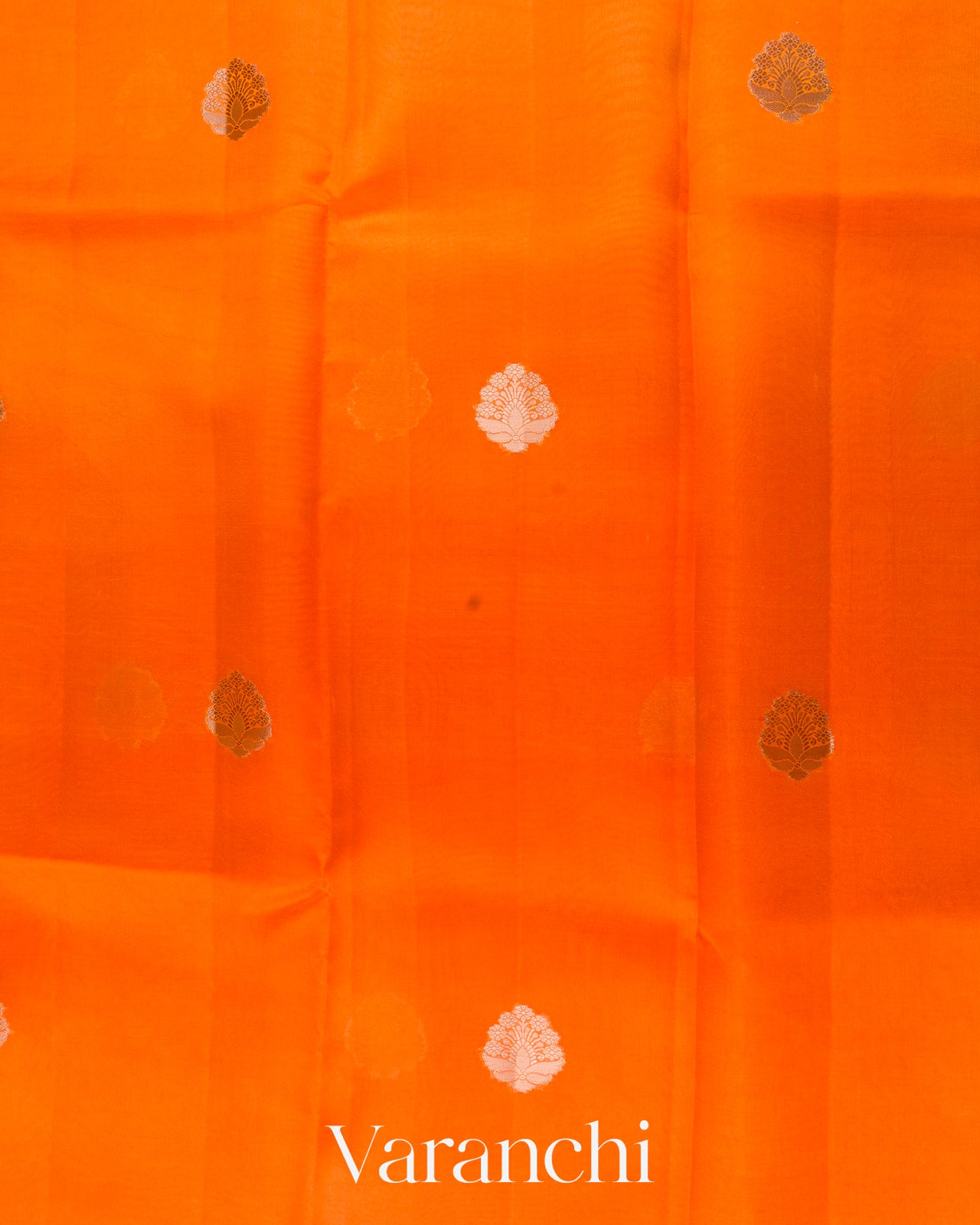 Orange Pure Poona Silk Saree