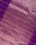 Royal Purple Checkered Pure Raw Silk Handloom Saree