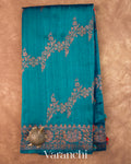 Royal Blue Lehariya Pure Raw Silk Handloom Saree