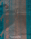 Royal Blue Lehariya Pure Raw Silk Handloom Saree