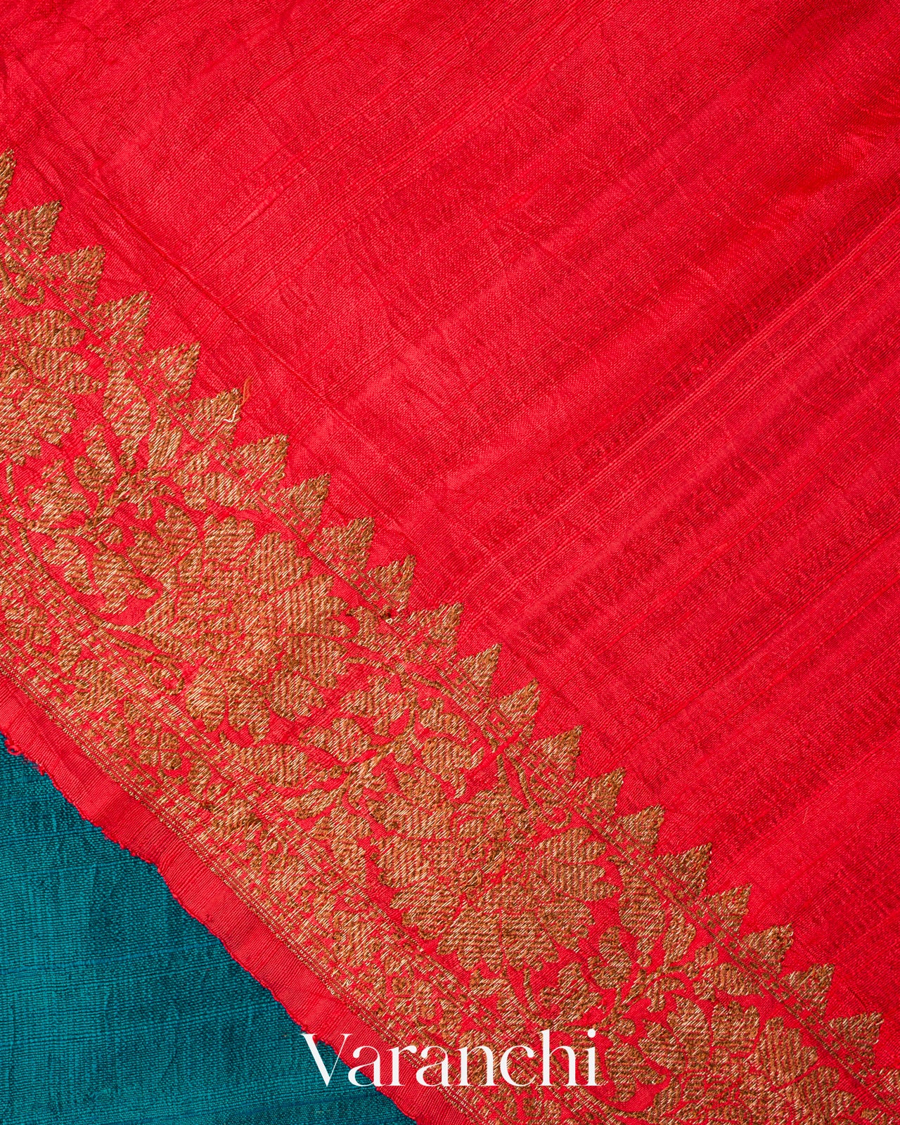Royal Blue Lehariya Pure Raw Silk Handloom Saree