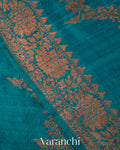Royal Blue Lehariya Pure Raw Silk Handloom Saree