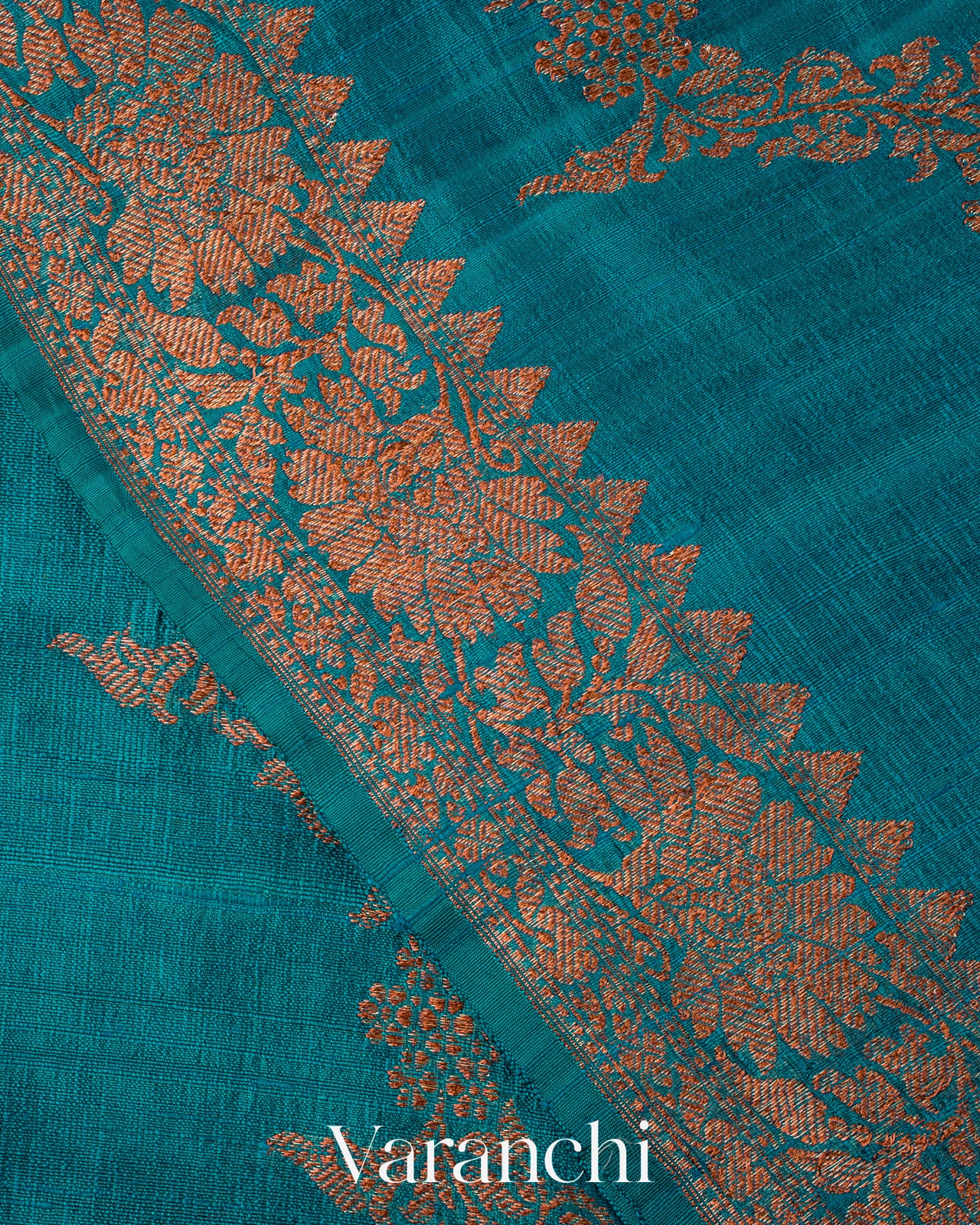 Royal Blue Lehariya Pure Raw Silk Handloom Saree