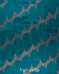 Royal Blue Lehariya Pure Raw Silk Handloom Saree