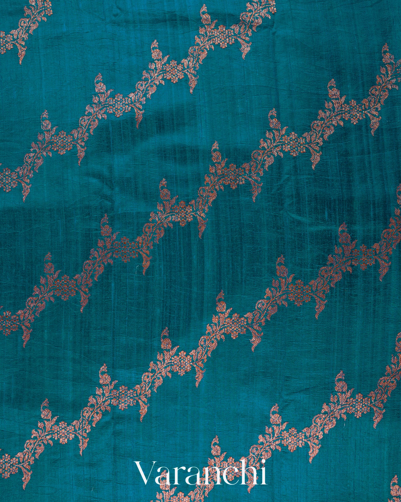 Royal Blue Lehariya Pure Raw Silk Handloom Saree