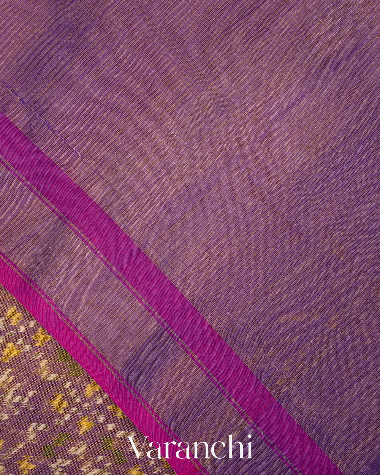 Purple Ikat Diamond Pure Rajkot Patola Silk Handloom Saree