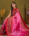 Pink Pure Rajkot Patola Silk Handloom Saree