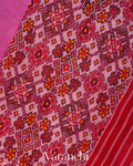 Pink Pure Rajkot Patola Silk Handloom Saree