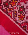 Pink Pure Rajkot Patola Silk Handloom Saree
