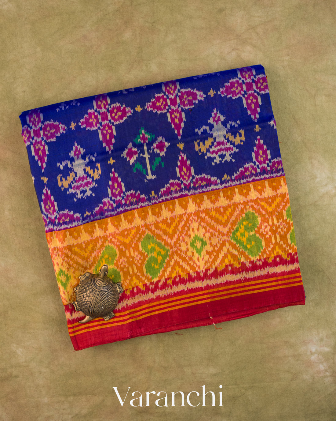 Royal Blue Pure Rajkot Patola Silk Handloom Saree