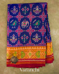 Royal Blue Pure Rajkot Patola Silk Handloom Saree