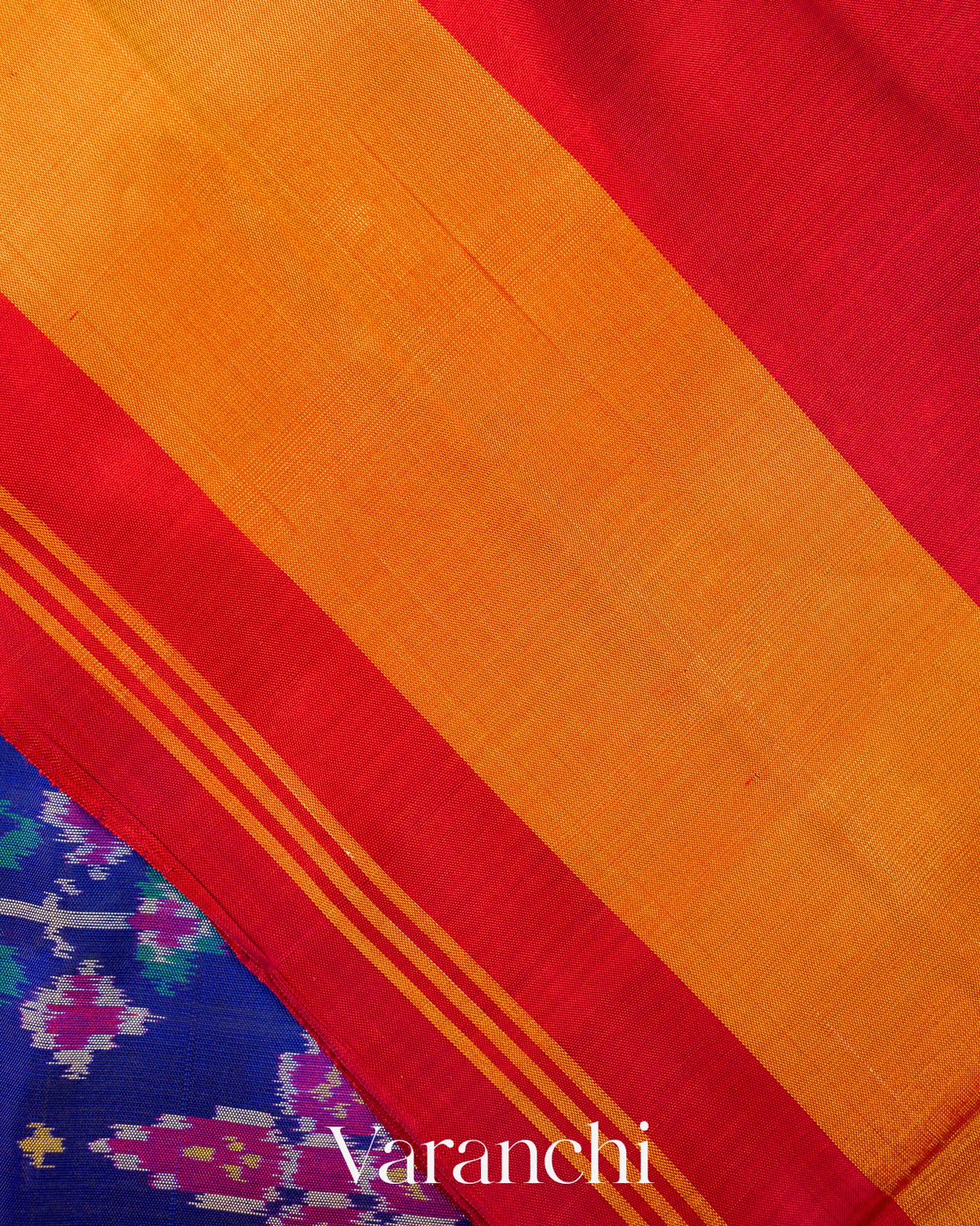 Royal Blue Pure Rajkot Patola Silk Handloom Saree