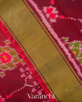 Deep Maroon Pure Rajkot Patola Silk Handloom Saree