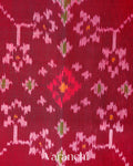 Deep Maroon Pure Rajkot Patola Silk Handloom Saree