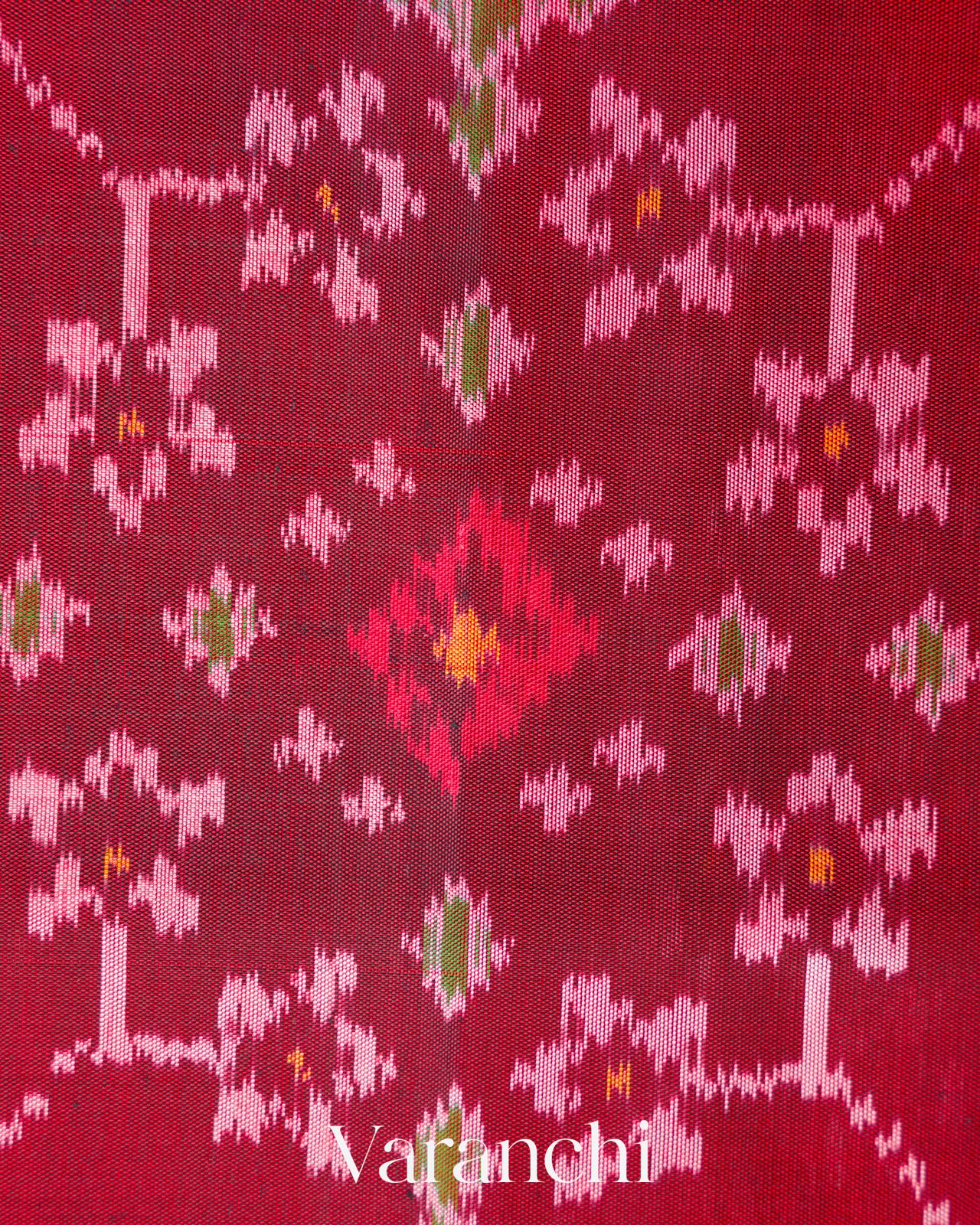 Deep Maroon Pure Rajkot Patola Silk Handloom Saree