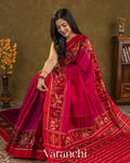 Rani Pink Pure Rajkot Patola Silk Handloom Saree