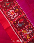 Rani Pink Pure Rajkot Patola Silk Handloom Saree