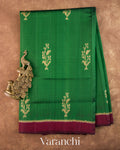 Bottle Green Pure Rajkot Patola Silk Handloom Saree