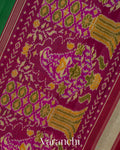 Bottle Green Pure Rajkot Patola Silk Handloom Saree