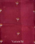 Wine Red Jamdani with Paithani Pallu Pure Muslin Silk Handloom Saree