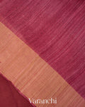 Wine Red Jamdani with Paithani Pallu Pure Muslin Silk Handloom Saree