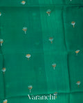 Turquoise Green Jamdani with Paithani Pallu Pure Muslin Silk Handloom Saree