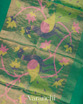 Turquoise Green Jamdani with Paithani Pallu Pure Muslin Silk Handloom Saree