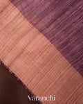 Dark Brown Jamdani Pure Muslin Silk Handloom Saree