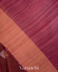 Maroon Jamdani with Paithani Pallu Pure Muslin Silk Handloom Saree