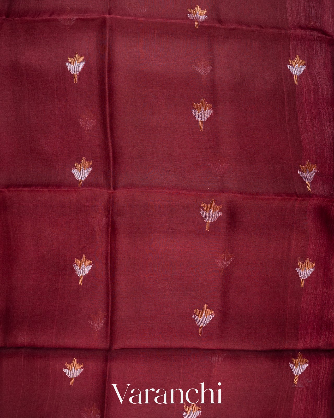 Maroon Jamdani with Paithani Pallu Pure Muslin Silk Handloom Saree