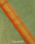 Sea Green Pure Maheshwari Silk Cotton Handloom Saree