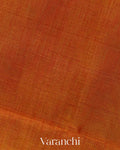 Rust Orange Pure Maheshwari Silk Cotton Handloom Saree