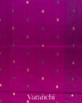 Magenta Pure Maheshwari Silk Cotton Handloom Saree