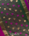 Magenta Pure Maheshwari Silk Cotton Handloom Saree