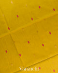 Mustard Yellow Pure Maheshwari Silk Cotton Handloom Saree