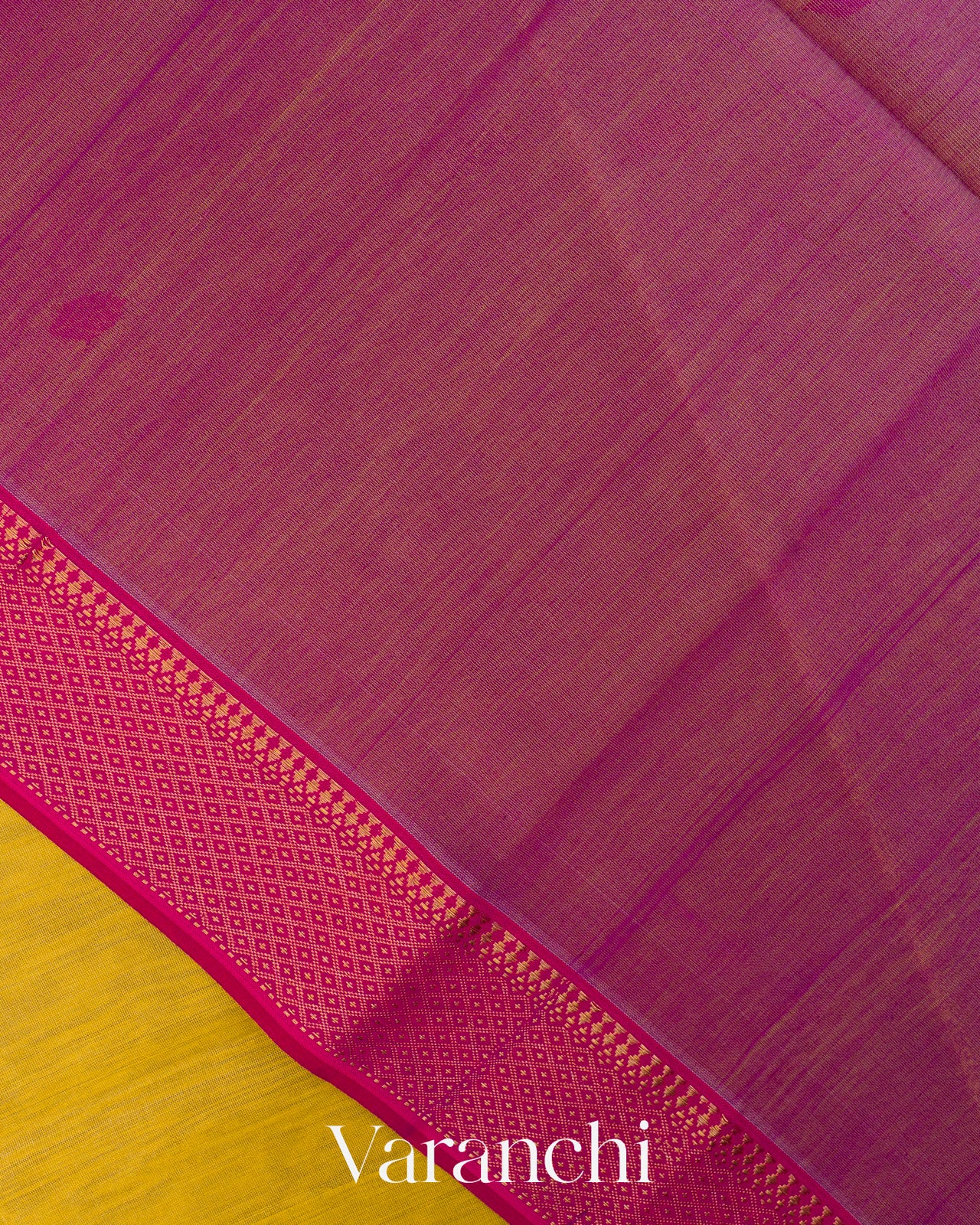Mustard Yellow Pure Maheshwari Silk Cotton Handloom Saree