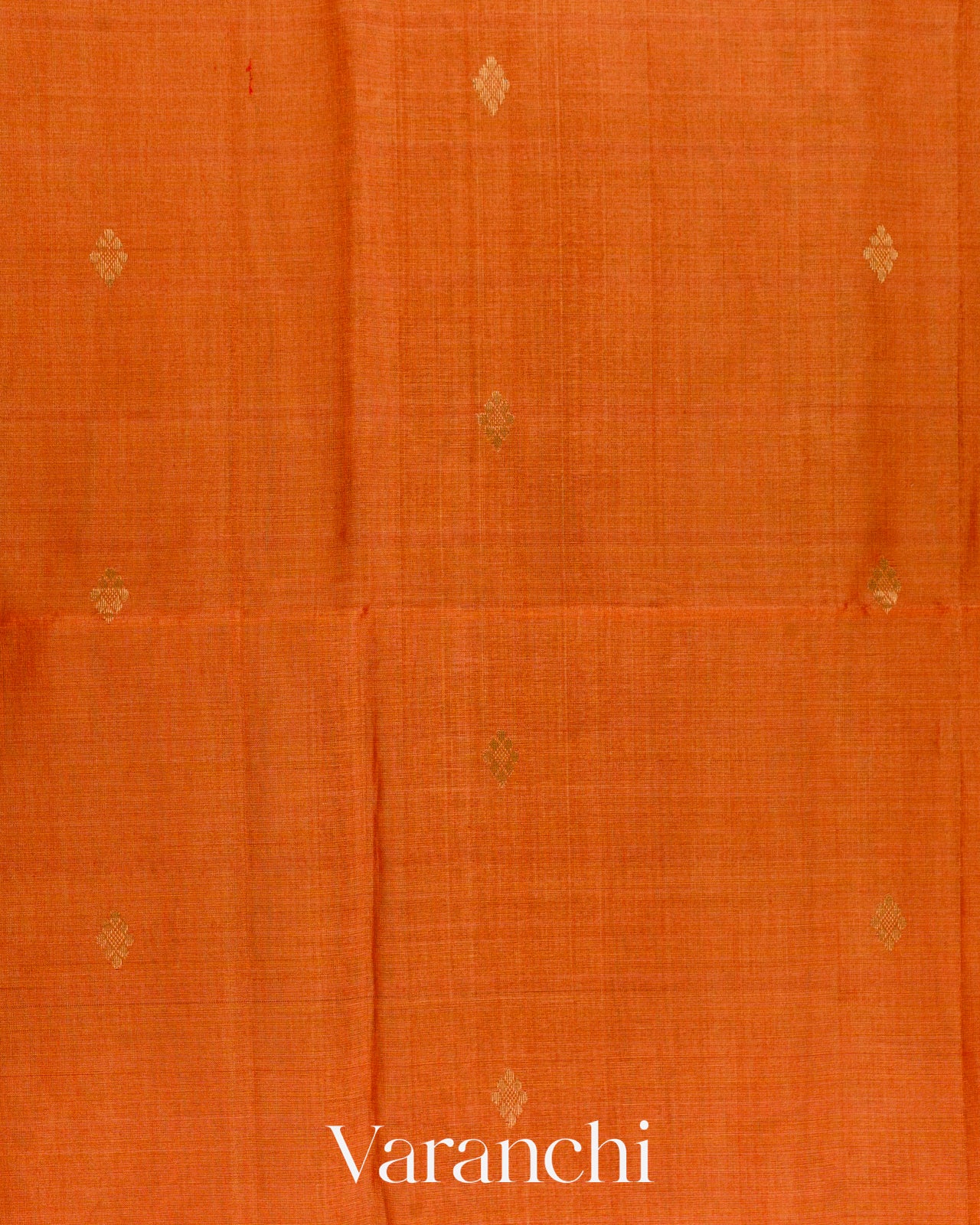 Rust Orange Pure Maheshwari Silk Cotton Handloom Saree