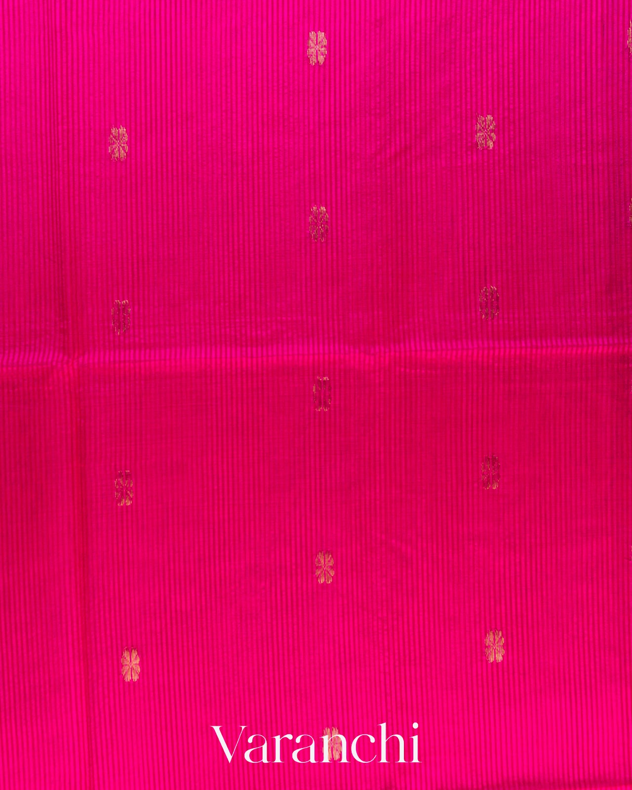 Rani Pink Striped Pure Maheshwari Silk Cotton Handloom Saree