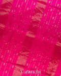Rani Pink Striped Pure Maheshwari Silk Cotton Handloom Saree