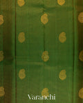 Bottle Green Vaira Oosi Pure Kanchipuram Silk Handloom Saree
