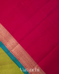 Moss Green Vaira Oosi Pure Kanchipuram Silk Handloom Saree
