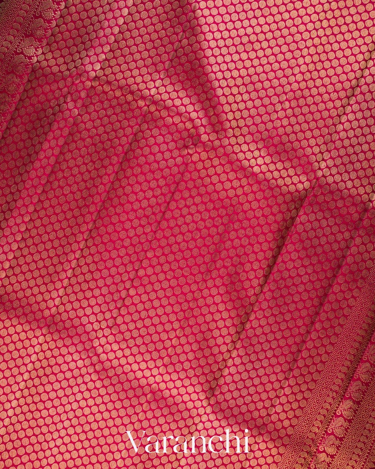 Moss Green Vaira Oosi Pure Kanchipuram Silk Handloom Saree