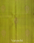 Moss Green Vaira Oosi Pure Kanchipuram Silk Handloom Saree