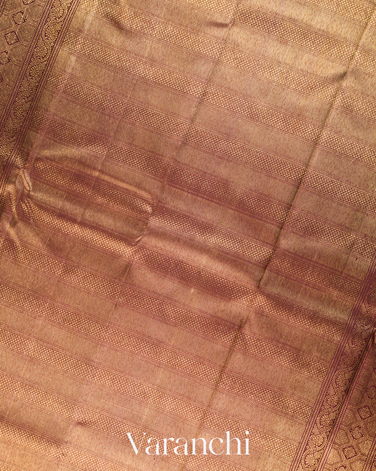 Rust Red Pure Kanchipuram Silk Handloom Saree
