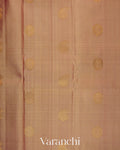 Beige Pure Kanchipuram Silk Handloom Saree