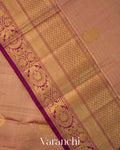Beige Pure Kanchipuram Silk Handloom Saree